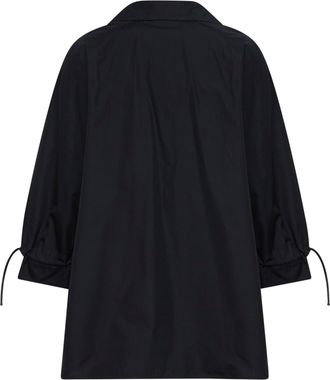 Max Mara Womens Blouse Mxmadorni Black Cotton Poplin Shirt
