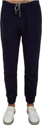 Corneliani Casual Trainingsbroeken - Heren - Sweatpants - Blauw - 3XL - Katoen - Broeken