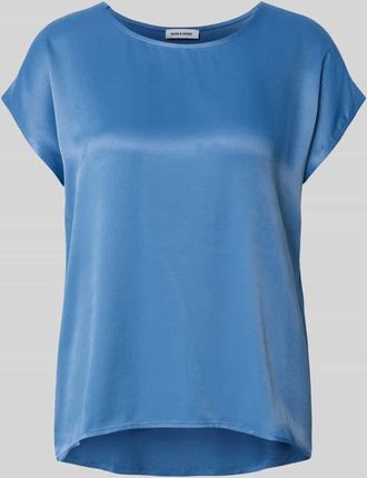 More & More More & More Relaxed Fit T-Shirt aus Viskose-Mix mit Rundhalsausschnitt in Rauchblau, Größe 34