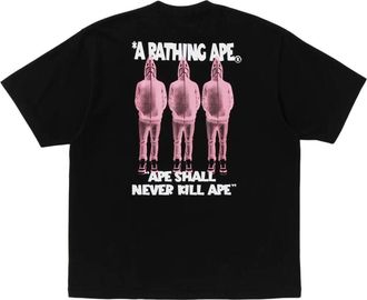 A Bathing Ape Shark Seijin a Bathing Ape Logo T-Shirt Black 0ZXTEM312101QBKX