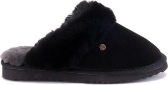 Warmbat Wolkachtige Su&egrave;de Slipper - Dames - Pantoffels - Zwart - 40 EU - Wol - Schoenen