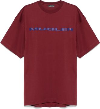 MUGLER T-shirt con applicazione - Rosso