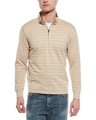 Weatherproof Vintage Striped Quarter Zip Mock Neck Pullover