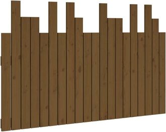 vidaXL Cabecero Cama Pared Madera Maciza Pino Marr&oacute;n Miel 127,5x3x80cm Vidaxl