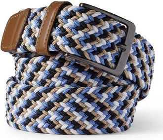 Lands End Elastic Braid Belt in Slate Blue Multi at Nordstrom, Size Xx-Large