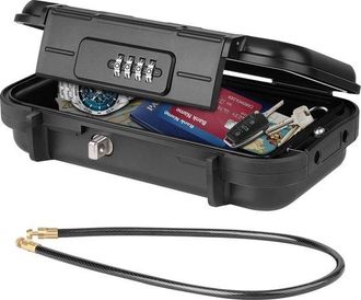 OEM Caja Fuerte Port&aacute;til - Mini Caja Fuerte De Seguridad - Almacenamiento Seguro - Cerradura De Combinaci&oacute;n - 23,5 X 14 X 6 Cm - Negro