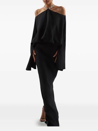 Taller Marmo Cyclades Crystal maxi dress - Black
