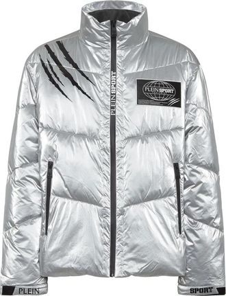Plein Sport Nylon Crease Puffer Jacket - Heren - Ski Jassen - Grijs - 4XL - Nylon - Fitness