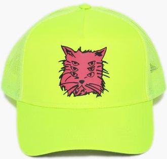 The Celect Cat Head Trucker Cap in Yellow at Nordstrom