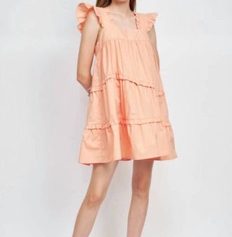 En Saison Kami Mini Dress In Tangerine