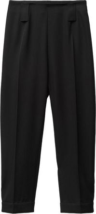 Versace Cropped Trousers With High Waist And Cuffed Hem