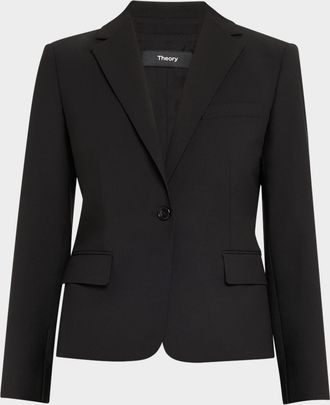 Theory Slim One-Button Jacket