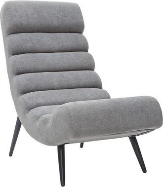 Miliboo Sill&oacute;n Efecto Terciopelo Gris Y Metal Negro Taylor