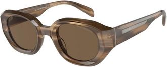 Emporio Armani Bruin Frame Bruin Donkere Lenzen - unisex - Zonnebrillen - Bruin - 48 MM - Accessoires