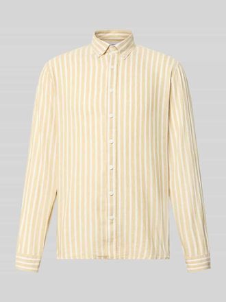 Lindbergh Lindbergh Relaxed Fit Freizeithemd mit Button-Down-Kragen in Sand, Gr&ouml;&szlig;e XXXL