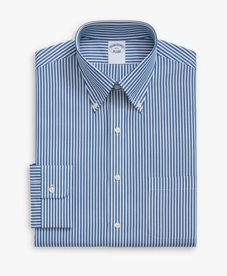 Brooks Brothers Camicia Uomo Ainsley In Twill Elasticizzato – Rosa Chiaro – Collo 16.5 Manica 34 – Senza Stiratura - 4