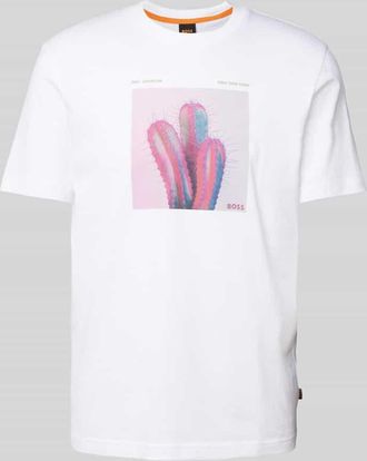 Boss Orange by Hugo Boss BOSS Orange T-Shirt mit Label-Print Modell mextour in Weiss, Größe XXXL