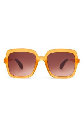 Toms Athena 56mm Square Sunglasses in Honeycomb Crystal Fade/Brown at Nordstrom