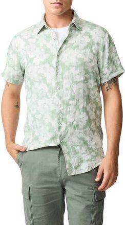 Rodd & Gunn Springflat Linen Short Sleeve Button-Up Shirt in Pistachio at Nordstrom Rack, Size X-Large