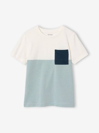 Vertbaudet Jungen T-Shirt, Colorblock mintgr&uuml;n