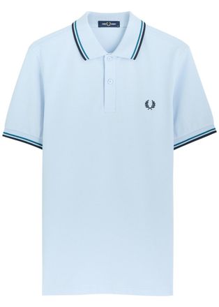 Fred Perry Logo-embroidered Piqué Cotton Polo Shirt - Light Blue - Xxl