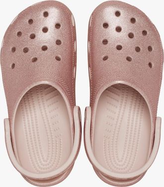 Crocs Womens Crocs CLASSIC GLITTER Unisex Adults Clogs Quartz Glitter - Pink - Size: UK m6w7
