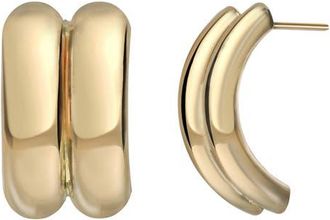 Bony Levy 14K Gold Double Line Stud Earrings in 14K Yellow Gold at Nordstrom