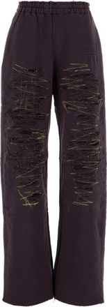 Maison Margiela Aubergine Cotton Joggers