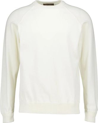 FILIPPO DE LAURENTIIS G.collo Ml Raglan - Heren - Sweatshirts - Beige - XL - Katoen - Hoodies & sweatvesten