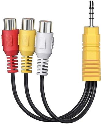 OEM Cable Adaptador Av De 3,5 Mm A 3 Rca Hembra - 15 Cm - Adaptador Divisor De Audio/v&iacute;deo - Televisor Lcd - Televisor Hd