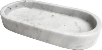 Adorist Edles, ovales Marmortablett Ado, Weiss