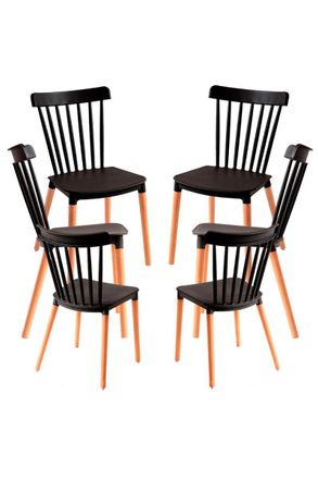Regalos Miguel Regalos Miguel - Packs Sillas Comedor - Pack 6 Sillas Leka - Negro