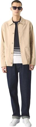Pretty Green Herenoverhemd met patroon en voorzak (Zand)