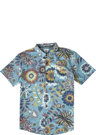 Vissla Mens Jaco Short Sleeve Woven Shirt In Vibrant Blue