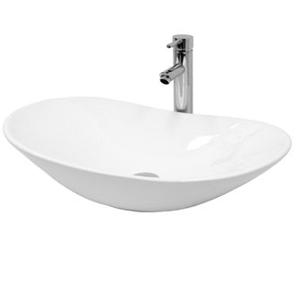 ECD Germany Lavabo de ba&ntilde;o lavadero sobremesa fregadero encimera ceramico