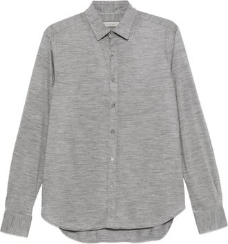 Canali Camicia a maniche lunghe in lana - Grigio