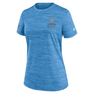 Nike Tennessee Titans Sideline Velocity Nike Womens Dri-FIT NFL T-Shirt in Blue | 03EY4AI9V-7VD