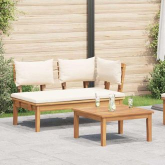 vidaXL Banco De Jard&iacute;n 2 Pcs Marr&oacute;n Madera Maciza De Teca Vidaxl