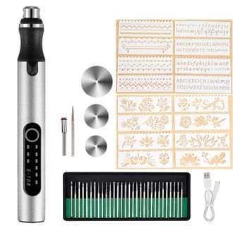 OEM Bol&iacute;grafo De Grabado El&eacute;ctrico, Kit De Herramientas De Grabado Port&aacute;til, Mini Bol&iacute;grafo De Grabado, Recargable Por Usb, Herramienta De Grabado Multifu