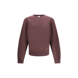 Saint Laurent Bordeaux Cotton Mens Sweatshirt