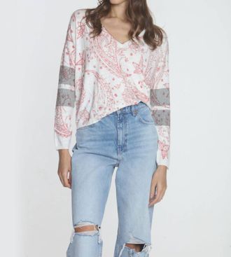 Label+Thread Womens Paisley Vee In Pink Fade