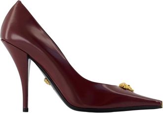 Versace La Medusa Leren Pumps 105 mm - Dames - Pumps - Rood - 41 EU - Leer - Schoenen