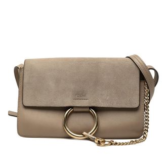 Chlo&eacute; Pre-owned Chloe Small Suede and Calfskin Faye Crossbody Ladies 4HDMTU70RAIWJXO5