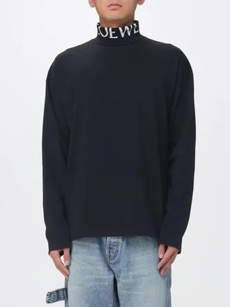 Loewe Dolcevita in cotone con logo a contrasto e spalle scese
