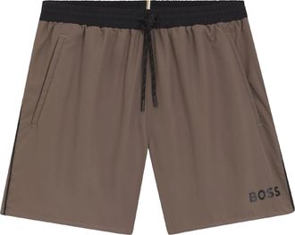HUGO BOSS Hugo Mannen Sterrenvis Logo Ziekenhuis Shorts (Bruin)