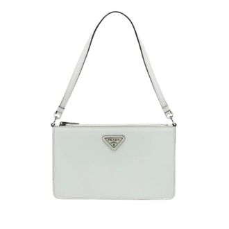 Prada Pre-owned Vintage Schoudertas - Dames - Pre-owned - Wit - Maat: ONE Size Leer