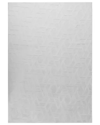 Beliani Tappeto Rettangolare Decorativo In Jacquard 160 X 230 Cm Grigio Chiaro Antero