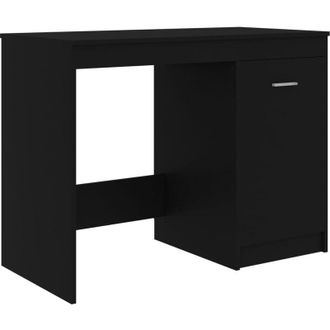 vidaXL Desk Black 100x50x76 cm Engineered Wood Vidaxl