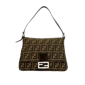Fendi Pre-owned Shoulder Bags, female, Brown, Size: ONE SIZE Pre-owned Canvas fendi-bags