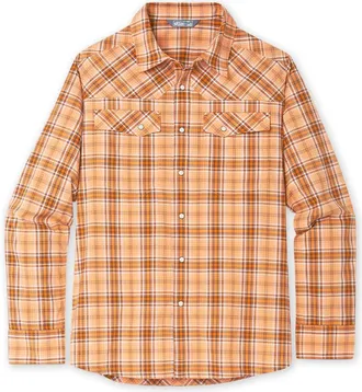 Stio | Mens Eddy Shirt Long Sleeve, Size Extra Extra Extra Large in Bonfire Plaid